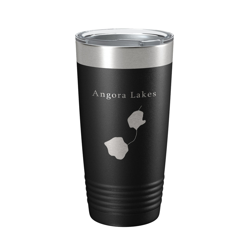 Angora Lakes Map Tumbler Travel Mug Insulated Laser Engraved Coffee Cup California 20 oz