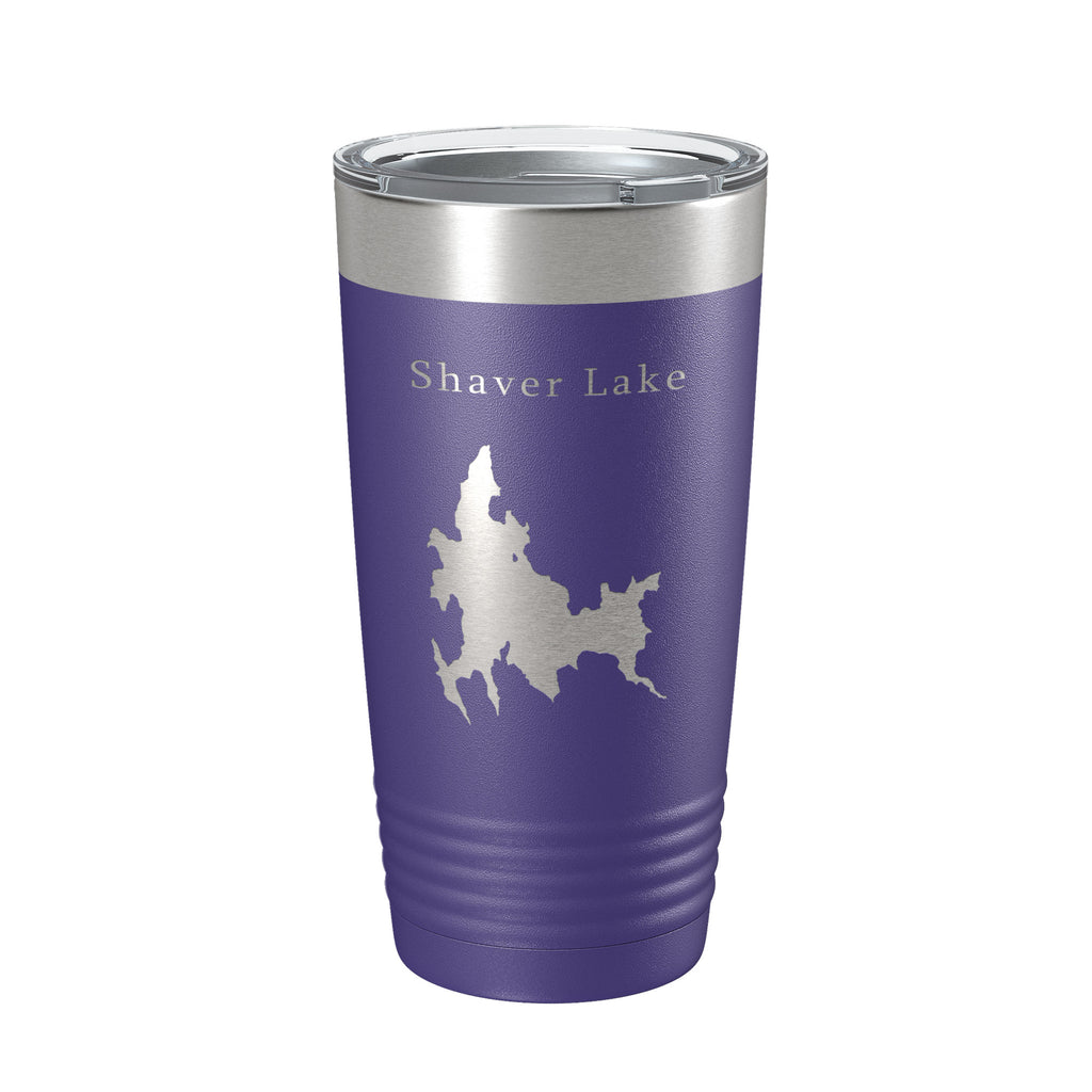 Shaver Lake Map Tumbler Travel Mug Insulated Laser Engraved Coffee Cup California 20 oz