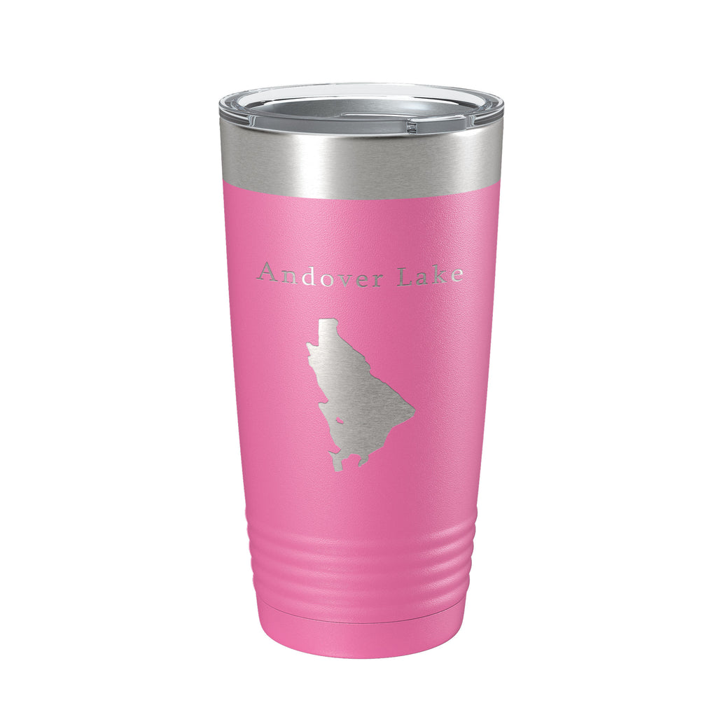 Andover Lake Map Tumbler Travel Mug Insulated Laser Engraved Coffee Cup Connecticut 20 oz