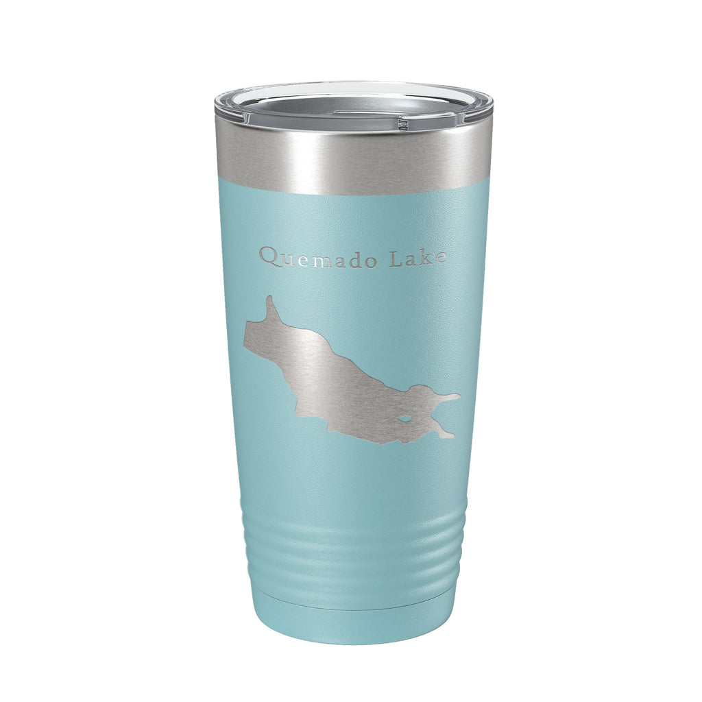 Quemado Lake Map Tumbler Travel Mug Insulated Laser Engraved Coffee Cup New Mexico 20 oz