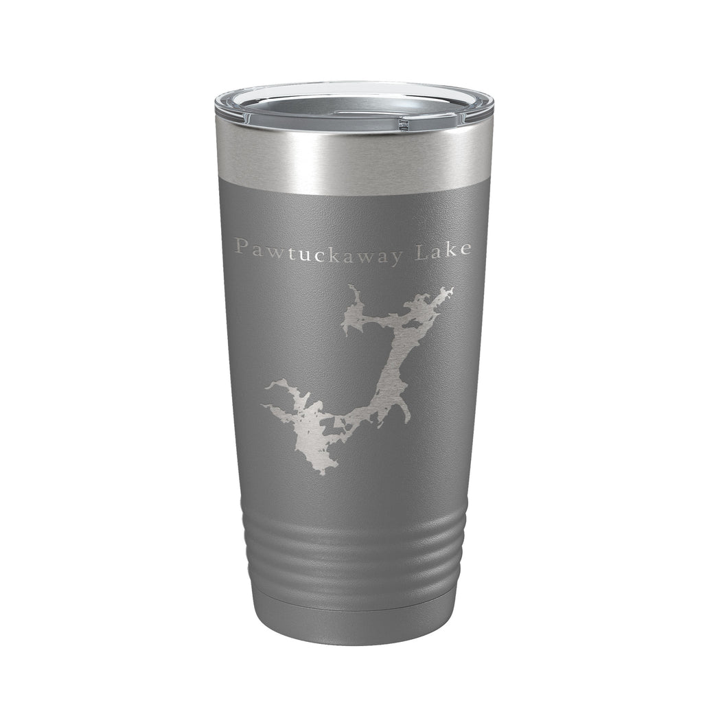 Pawtuckaway Lake Map Tumbler Travel Mug Insulated Laser Engraved Coffee Cup New Hampshire 20 oz