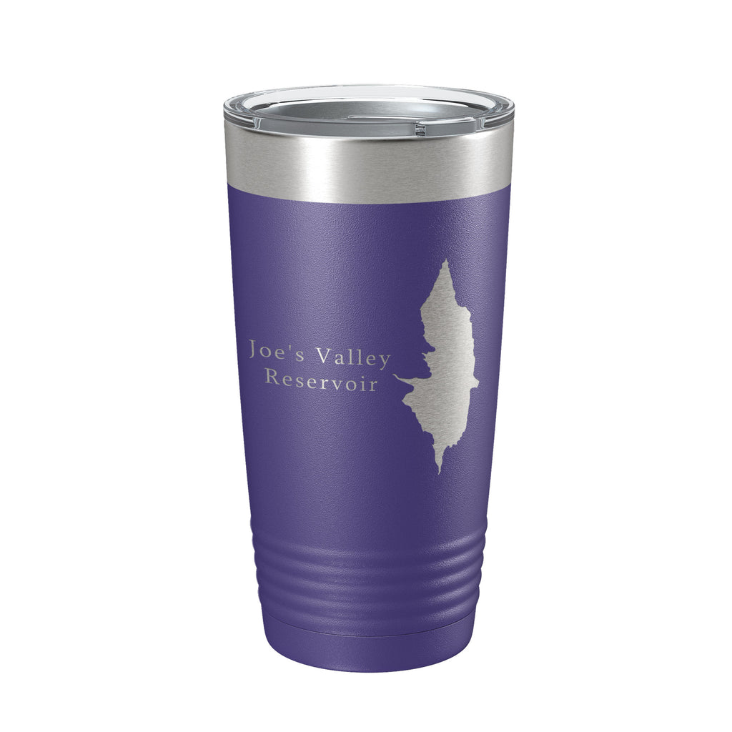 Joe's Valley Reservoir Tumbler Lake Map Travel Mug Insulated Laser Engraved Coffee Cup Utah 20 oz