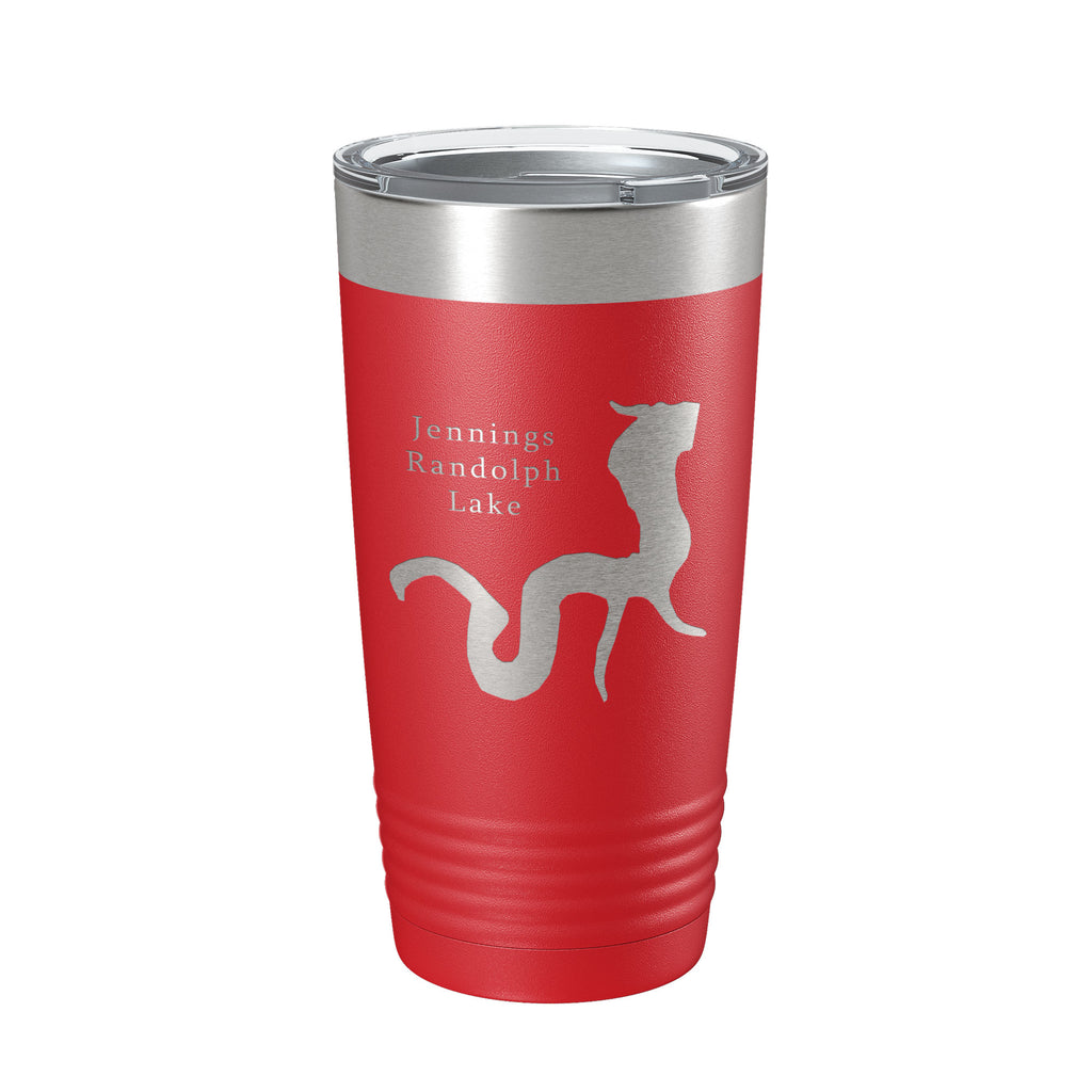 Jennings Randolph Lake Map Tumbler Travel Mug Insulated Laser Engraved Coffee Cup West Virginia 20 oz