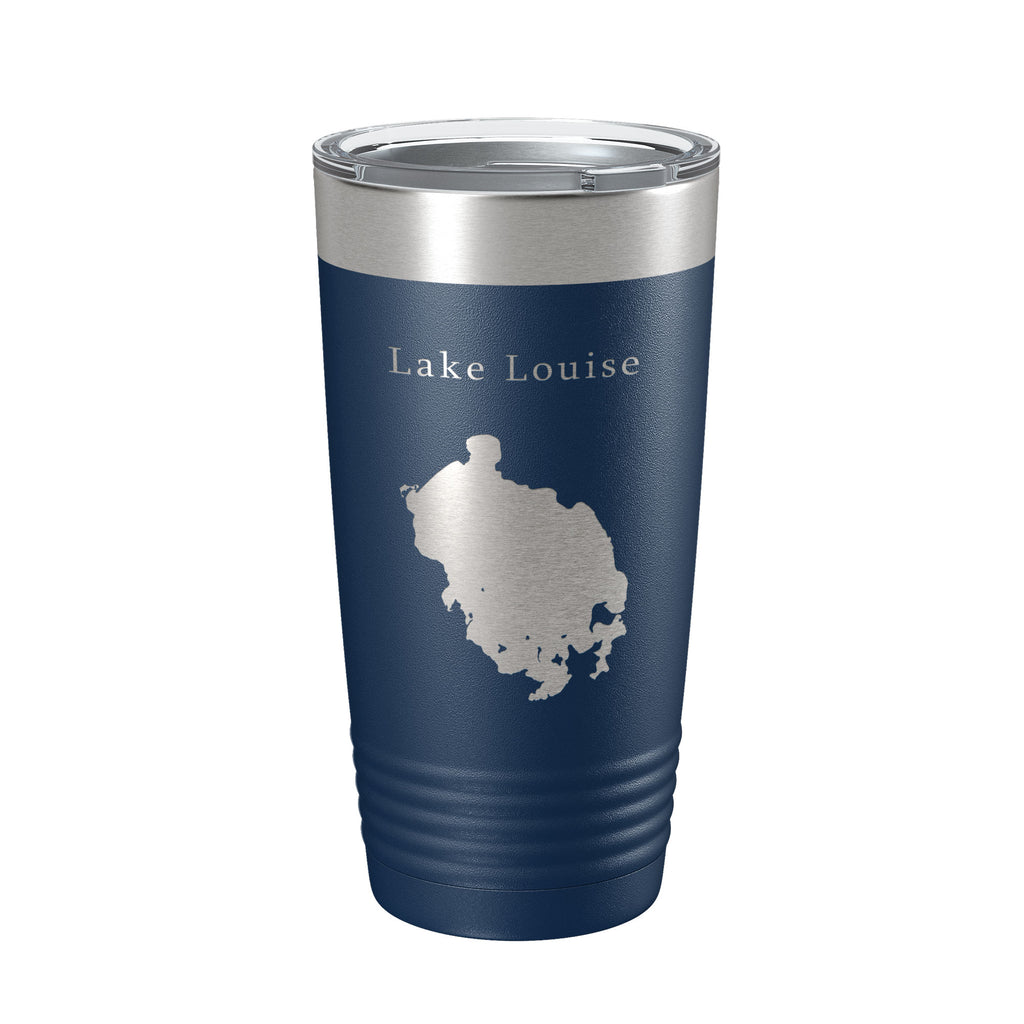 Lake Louise Map Tumbler Travel Mug Insulated Laser Engraved Coffee Cup Alaska 20 oz
