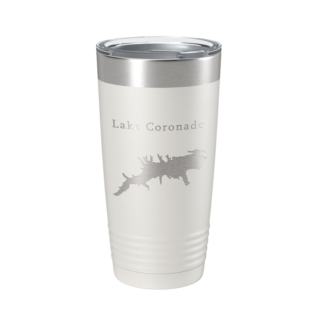 Lake Coronado Map Tumbler Travel Mug Insulated Laser Engraved Coffee Cup Hot Springs Village Arkansas 20 oz