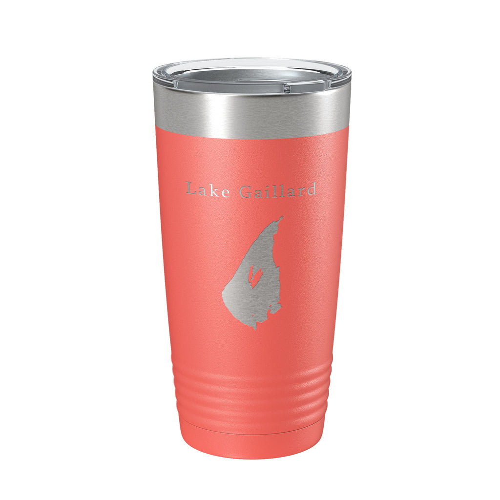 Lake Gaillard Map Tumbler Travel Mug Insulated Laser Engraved Coffee Cup Connecticut 20 oz