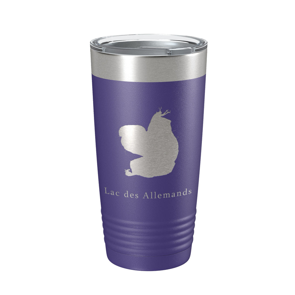 Lac des Allemands Tumbler Lake Map Travel Mug Insulated Laser Engraved Coffee Cup Louisiana 20 oz