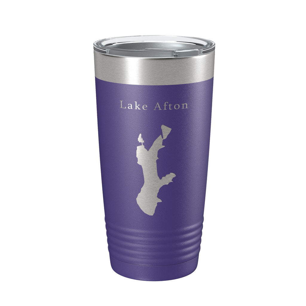 Lake Afton Map Tumbler Travel Mug Insulated Laser Engraved Coffee Cup Kansas 20 oz