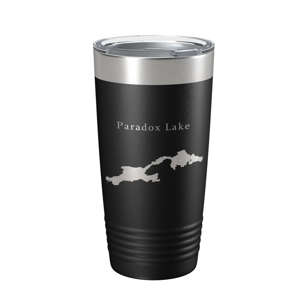 Paradox Lake Map Tumbler Travel Mug Insulated Laser Engraved Coffee Cup New York 20 oz