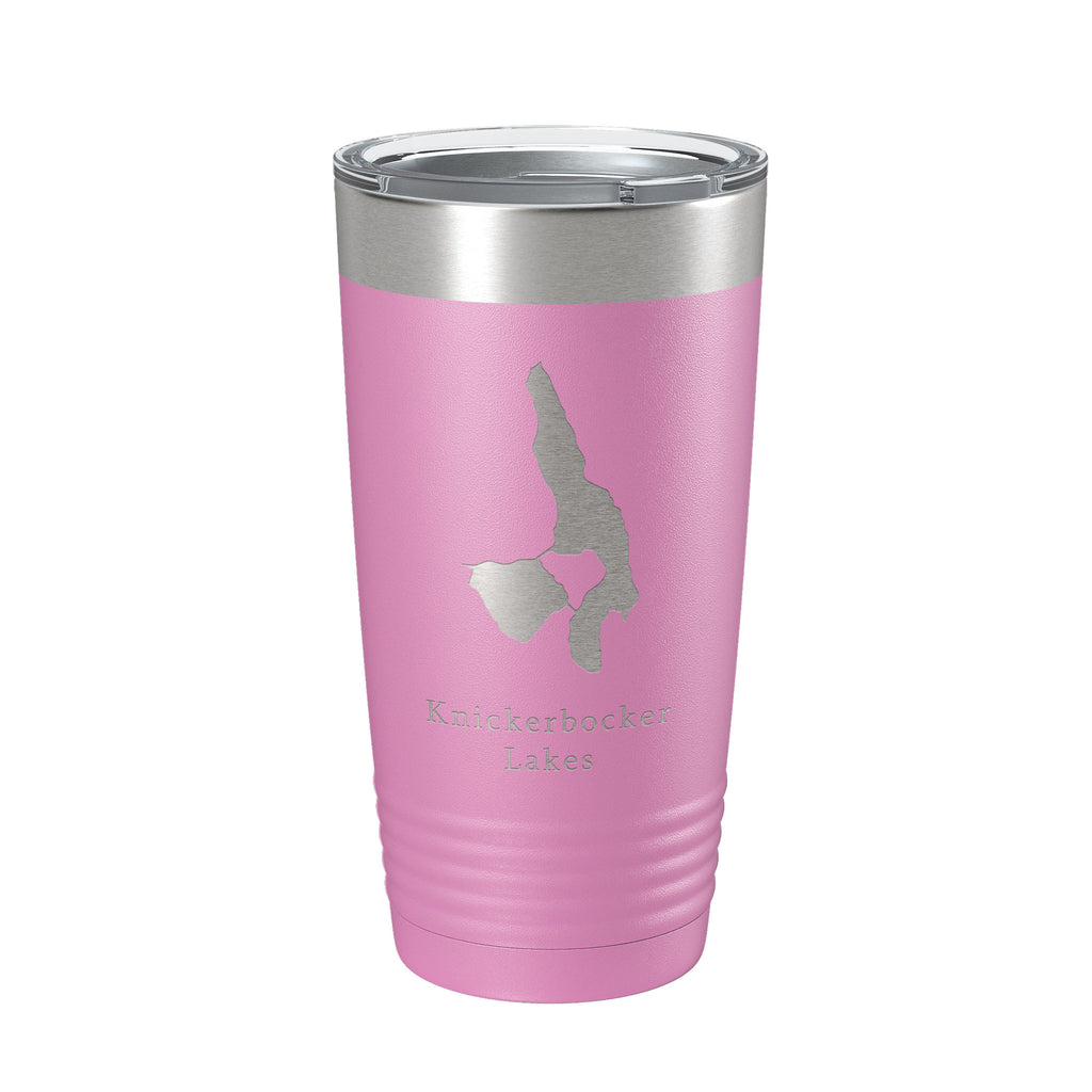Knickerbocker Lakes Map Tumbler Travel Mug Insulated Laser Engraved Coffee Cup Maine 20 oz