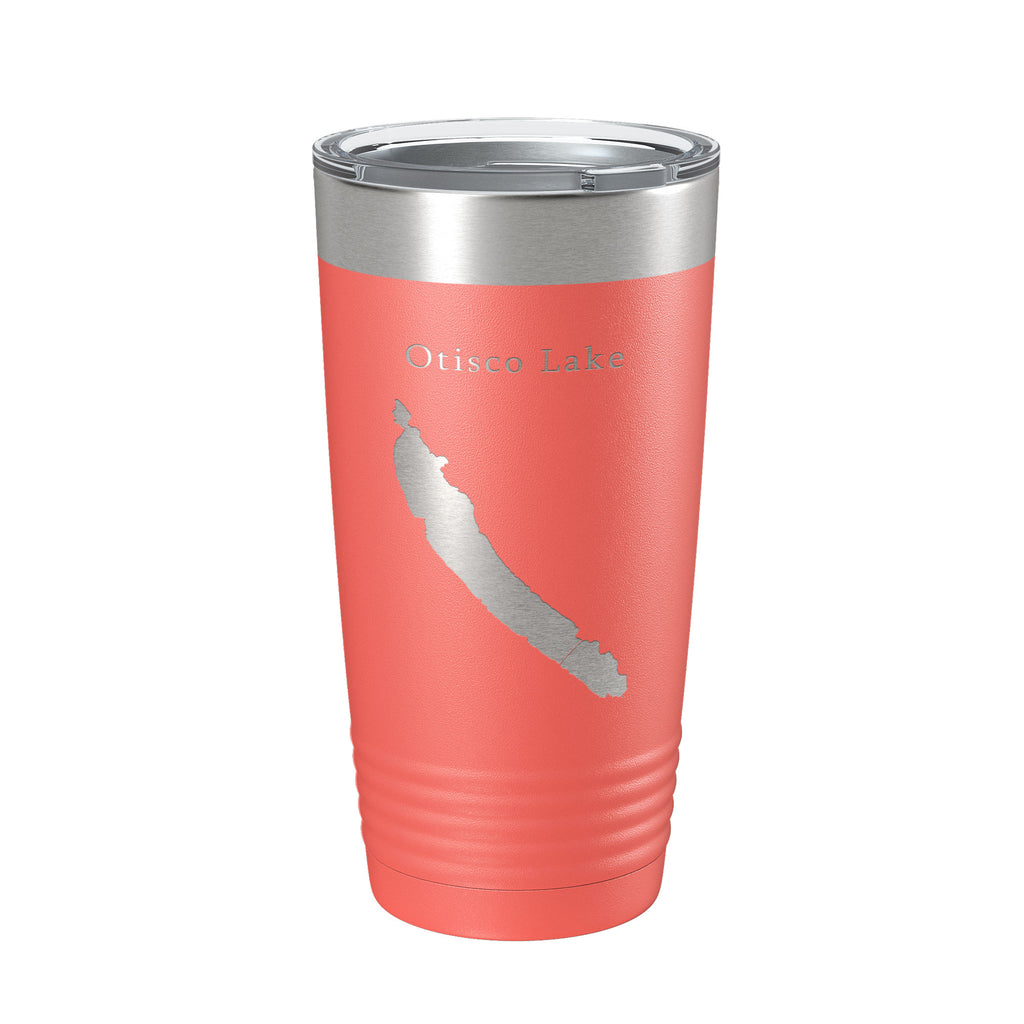 Otisco Lake Map Tumbler Travel Mug Insulated Laser Engraved Coffee Cup New York 20 oz