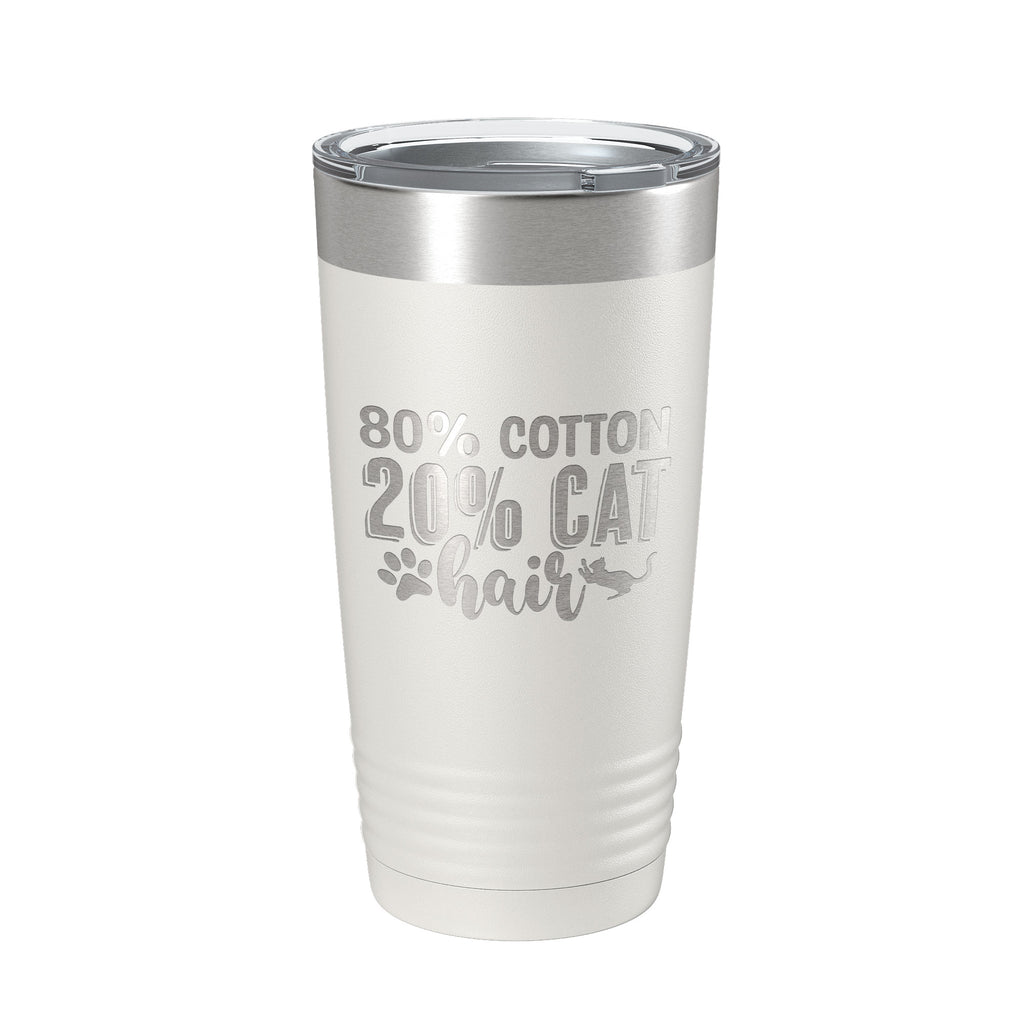 Cat Hair Joke Tumbler Funny Cat Lover Gift Travel Mug Insulated Laser Engraved Coffee Cup 20 oz