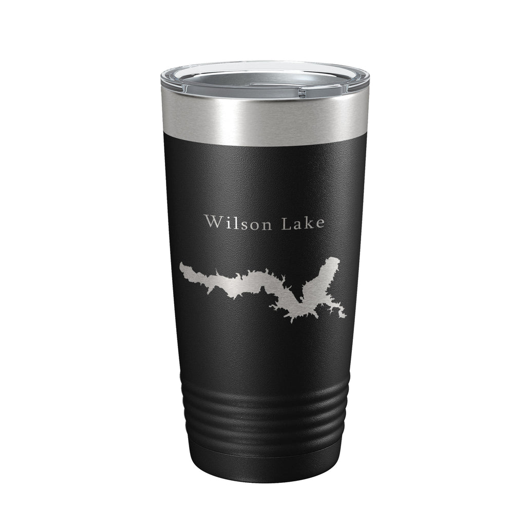 Wilson Lake Map Tumbler Travel Mug Insulated Laser Engraved Coffee Cup Kansas 20 oz