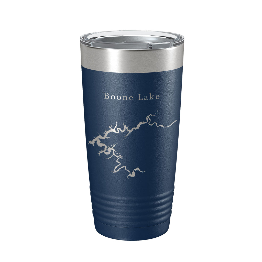 Boone Lake Map Tumbler Travel Mug Insulated Laser Engraved Coffee Cup Tennessee 20 oz