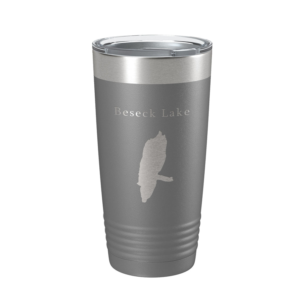 Beseck Lake Map Tumbler Travel Mug Insulated Laser Engraved Coffee Cup Connecticut 20 oz