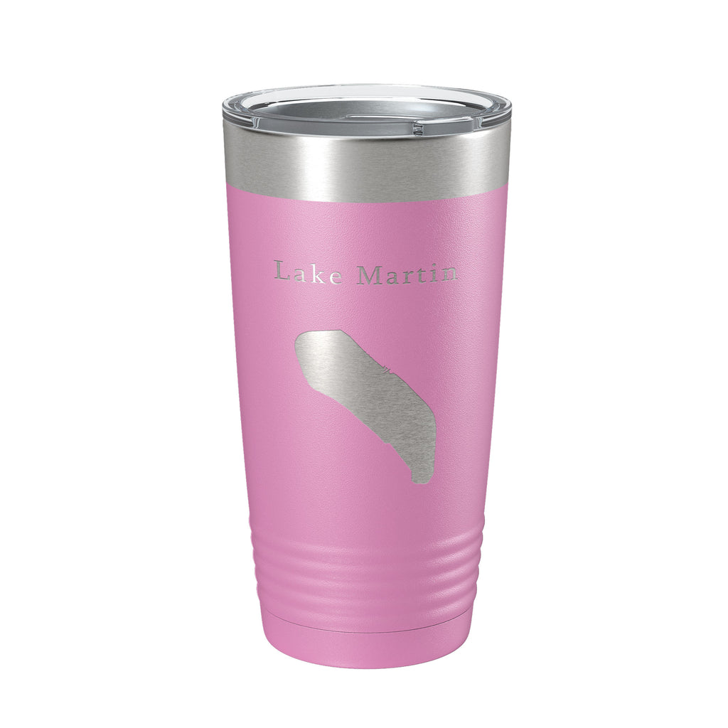 Lake Martin Map Tumbler Travel Mug Insulated Laser Engraved Coffee Cup Louisiana 20 oz