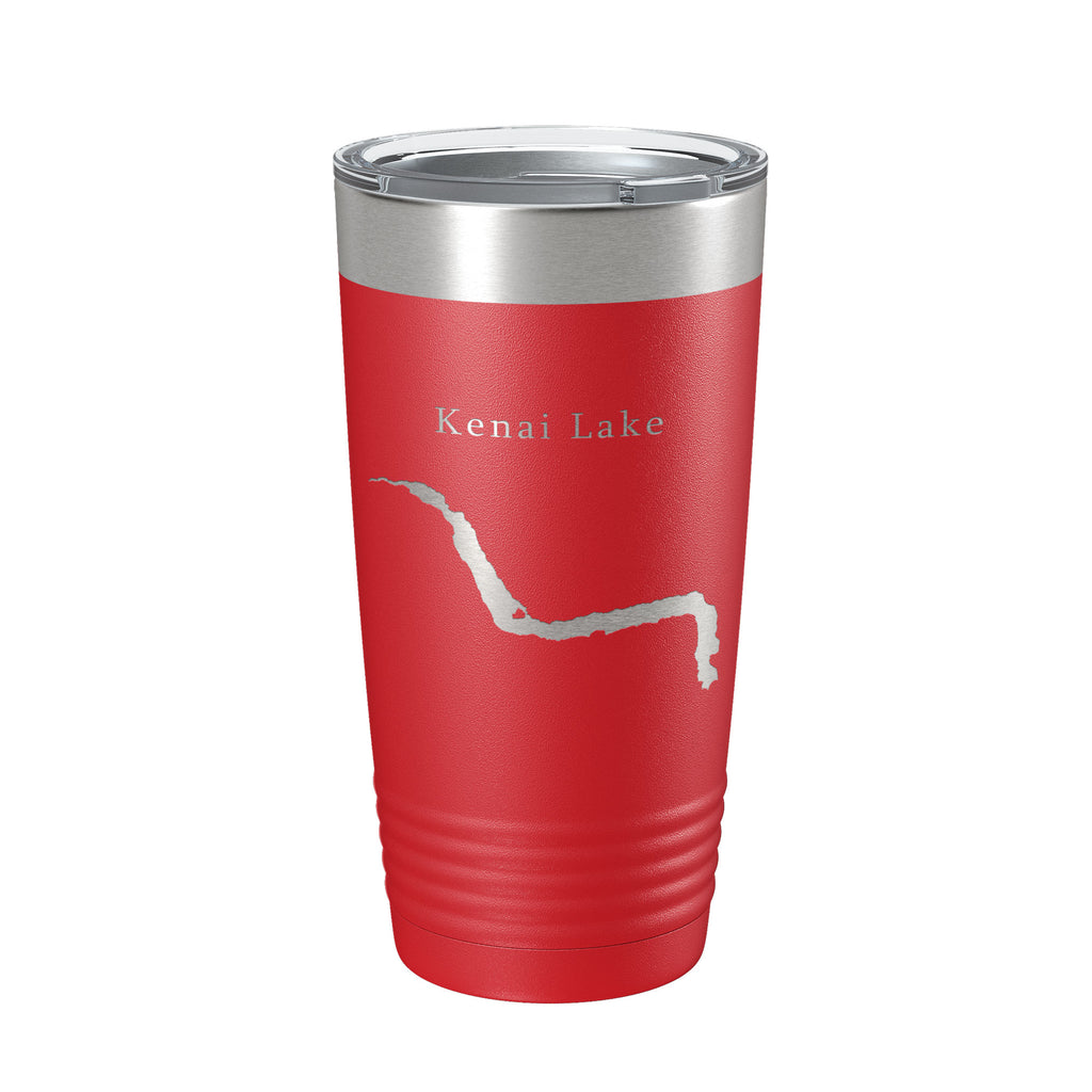 Kenai Lake Map Tumbler Travel Mug Insulated Laser Engraved Coffee Cup Alaska 20 oz