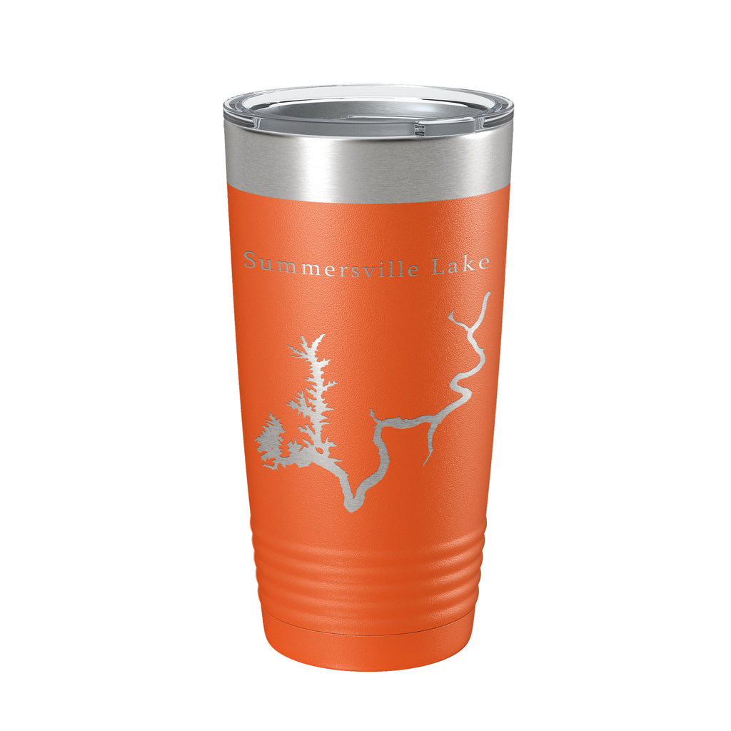 Summersville Lake Map Tumbler Travel Mug Insulated Laser Engraved Coffee Cup West Virginia 20 oz