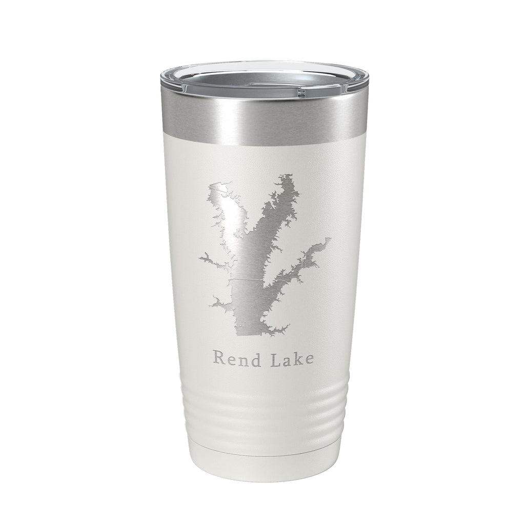 Rend Lake Map Tumbler Travel Mug Insulated Laser Engraved Coffee Cup Illinois 20 oz