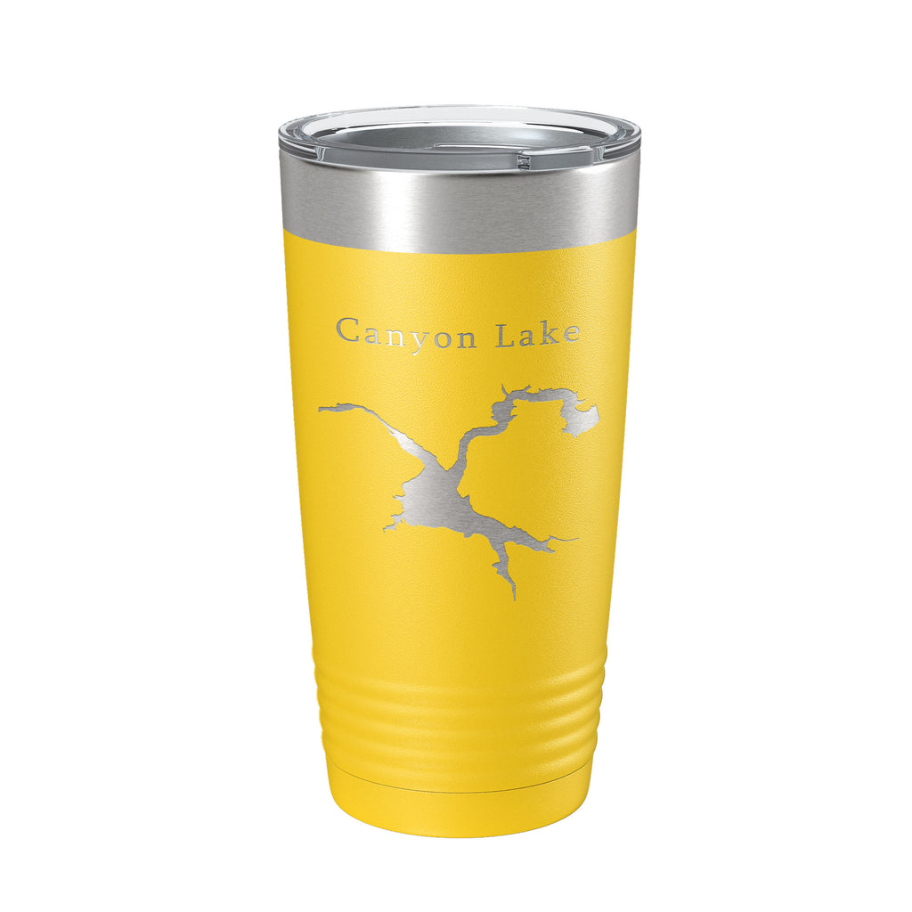 Canyon Lake Map Tumbler Travel Mug Insulated Laser Engraved Coffee Cup Arizona 20 oz