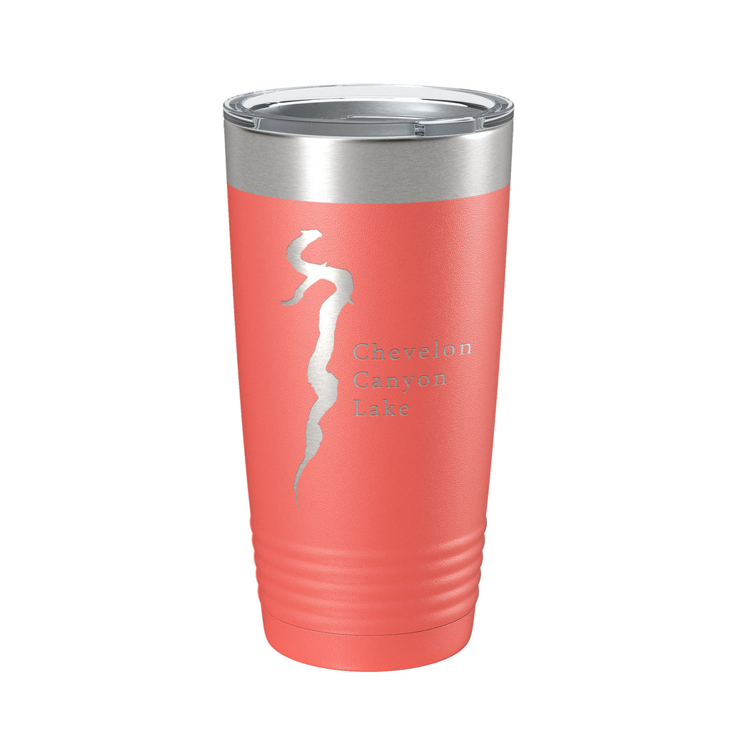 Chevelon Canyon Lake Map Tumbler Travel Mug Insulated Laser Engraved Coffee Cup Arizona 20 oz