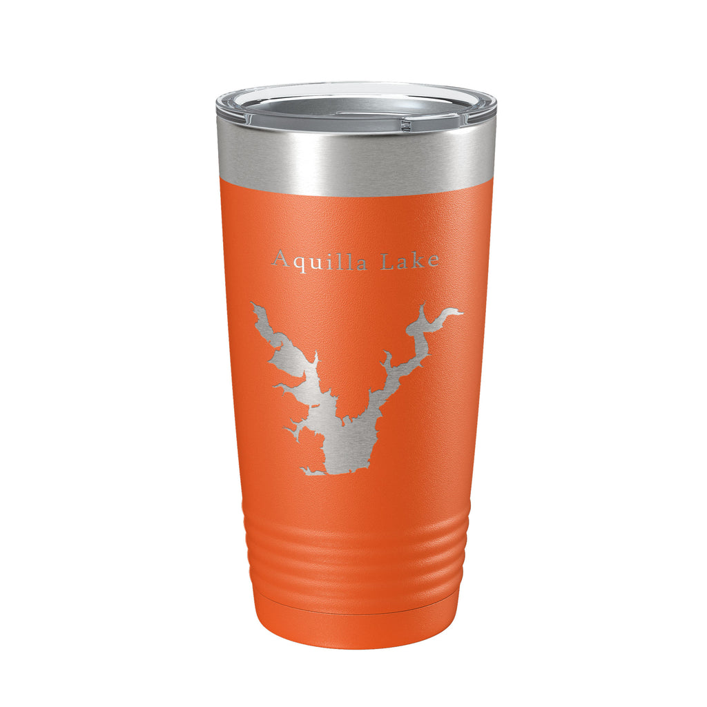 Aquilla Lake Map Tumbler Travel Mug Insulated Laser Engraved Coffee Cup Texas 20 oz