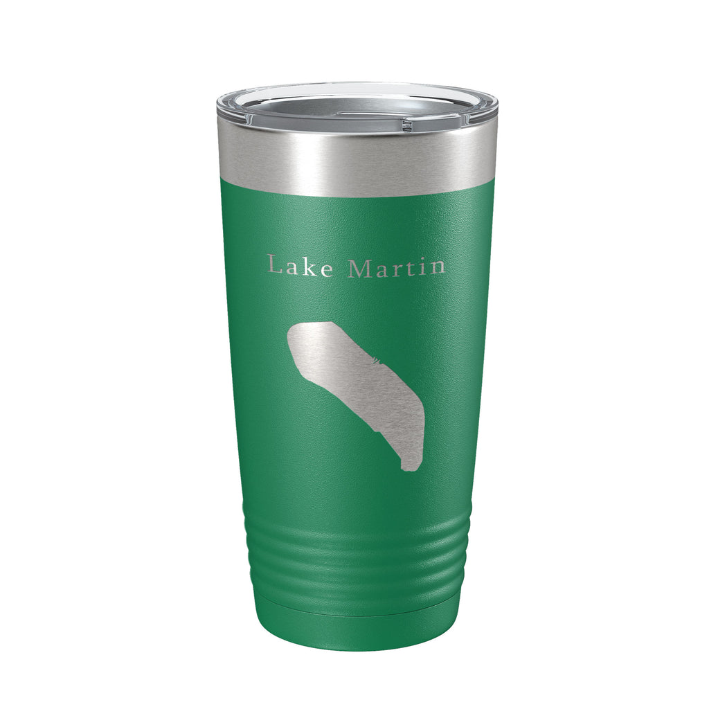 Lake Martin Map Tumbler Travel Mug Insulated Laser Engraved Coffee Cup Louisiana 20 oz