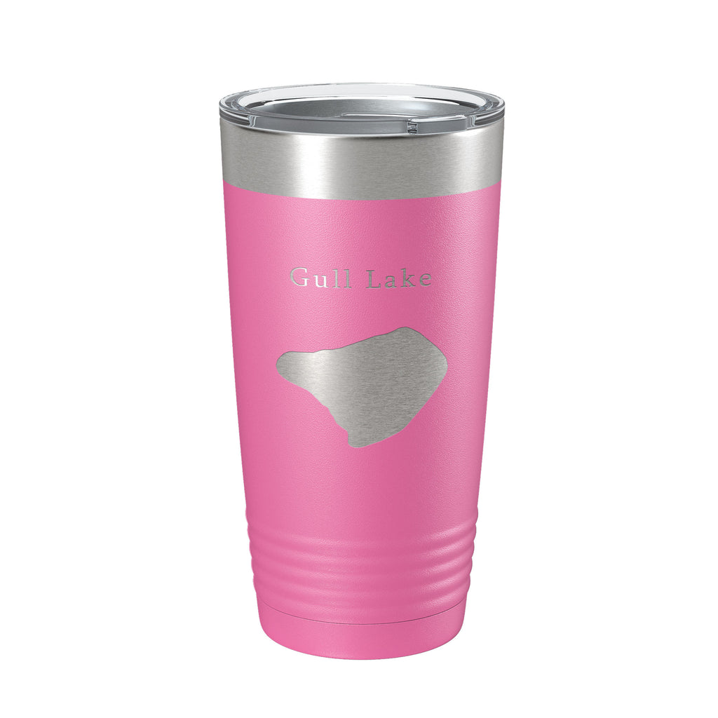 Gull Lake Map Tumbler Travel Mug Insulated Laser Engraved Coffee Cup California 20 oz