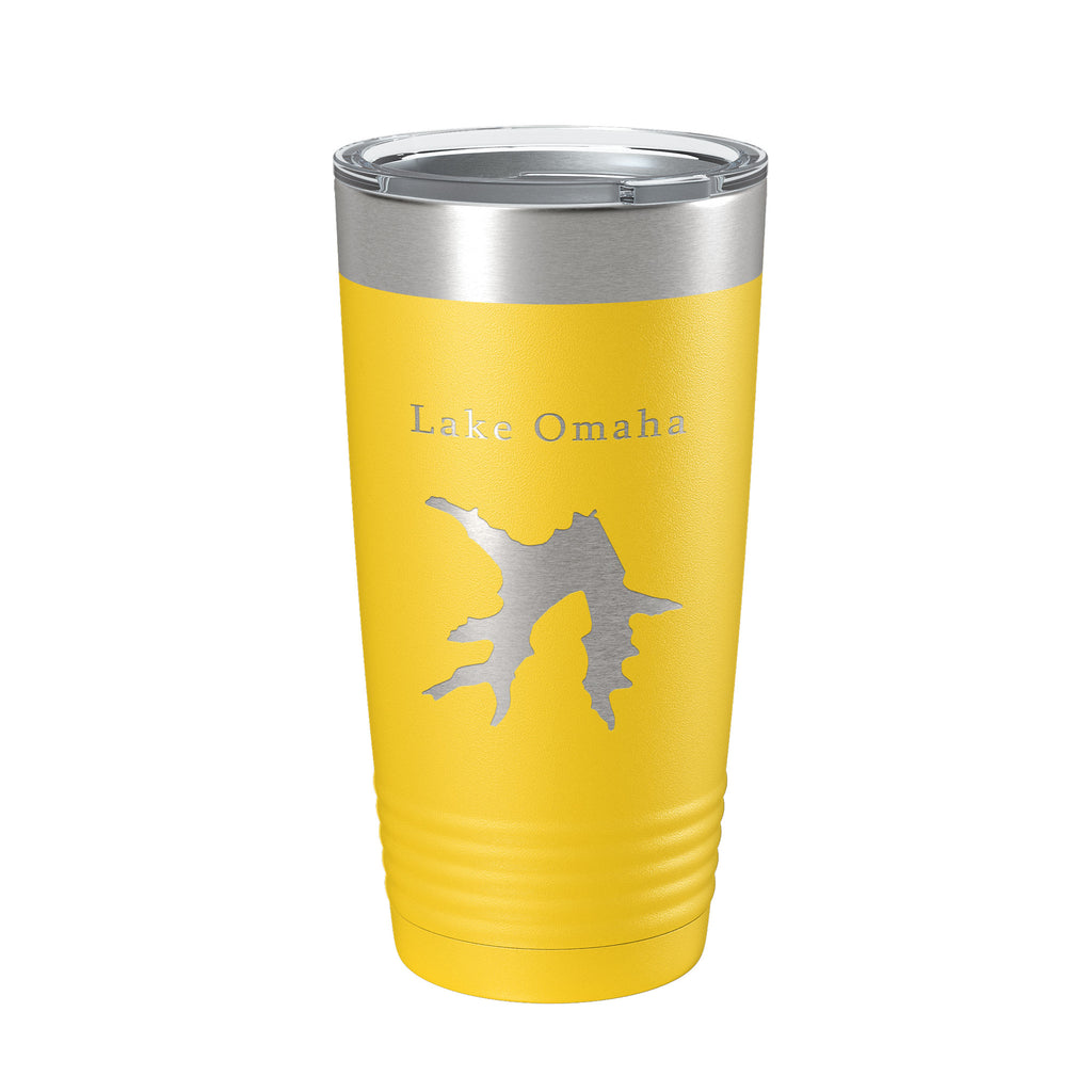 Lake Omaha Map Tumbler Travel Mug Insulated Laser Engraved Coffee Cup Arkansas 20 oz