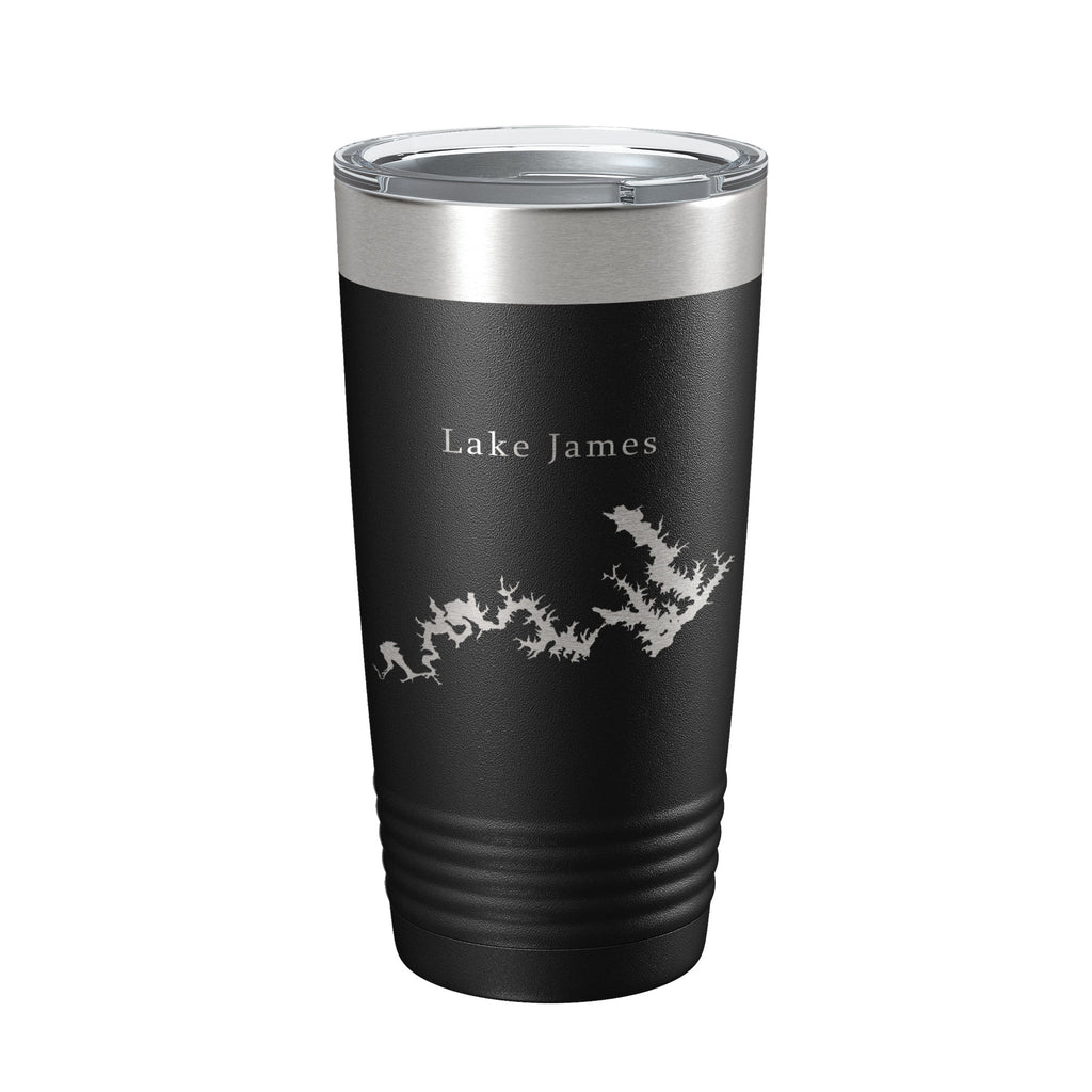Lake James Map Tumbler Travel Mug Insulated Laser Engraved Coffee Cup North Carolina 20 oz
