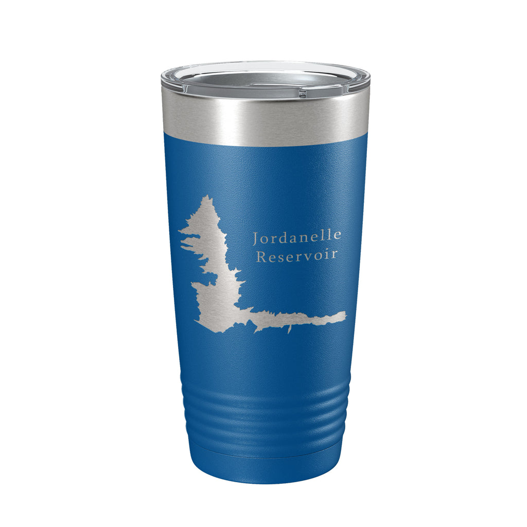 Jordanelle Reservoir Tumbler Lake Map Travel Mug Insulated Laser Engraved Coffee Cup Utah 20 oz