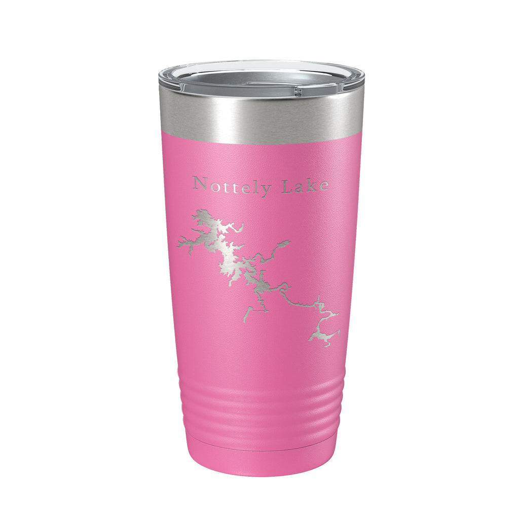 Nottely Lake Map Tumbler Travel Mug Insulated Laser Engraved Coffee Cup Georgia 20 oz