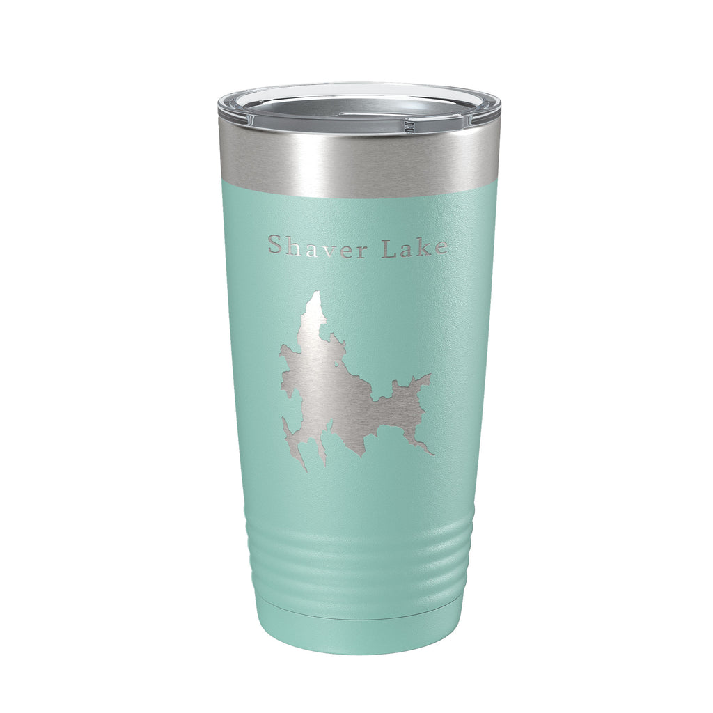 Shaver Lake Map Tumbler Travel Mug Insulated Laser Engraved Coffee Cup California 20 oz