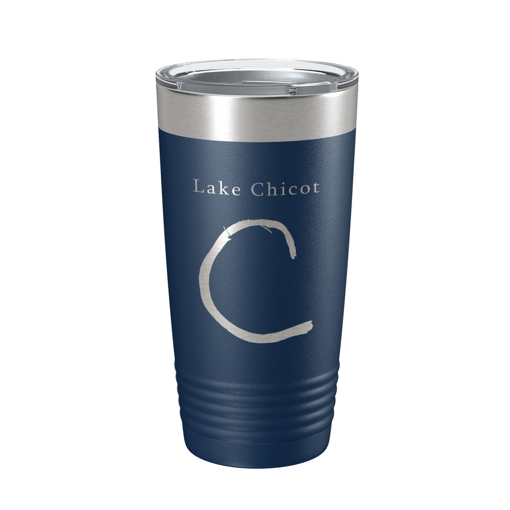 Lake Chicot Map Tumbler Travel Mug Insulated Laser Engraved Coffee Cup Arkansas 20 oz