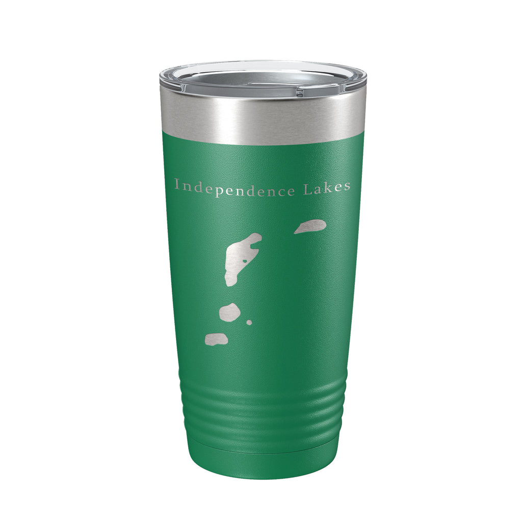 Independence Lakes Map Tumbler Travel Mug Insulated Laser Engraved Coffee Cup Idaho 20 oz