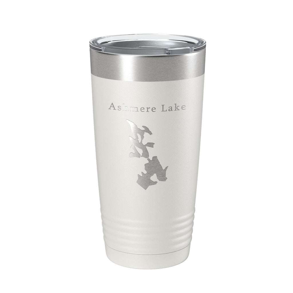 Ashmere Lake Map Tumbler Travel Mug Insulated Laser Engraved Coffee Cup Massachusetts 20 oz