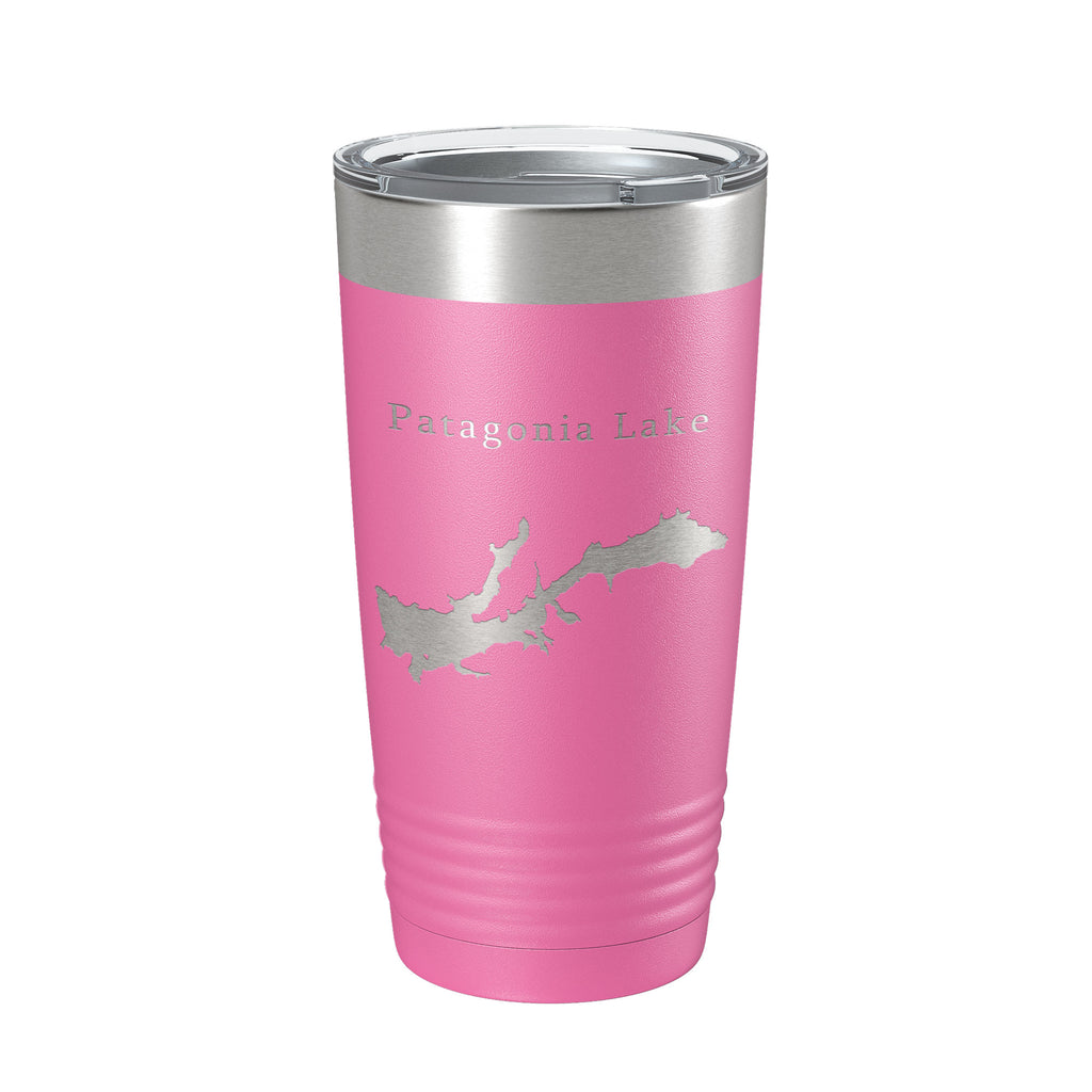 Patagonia Lake Map Tumbler Travel Mug Insulated Laser Engraved Coffee Cup Arizona 20 oz