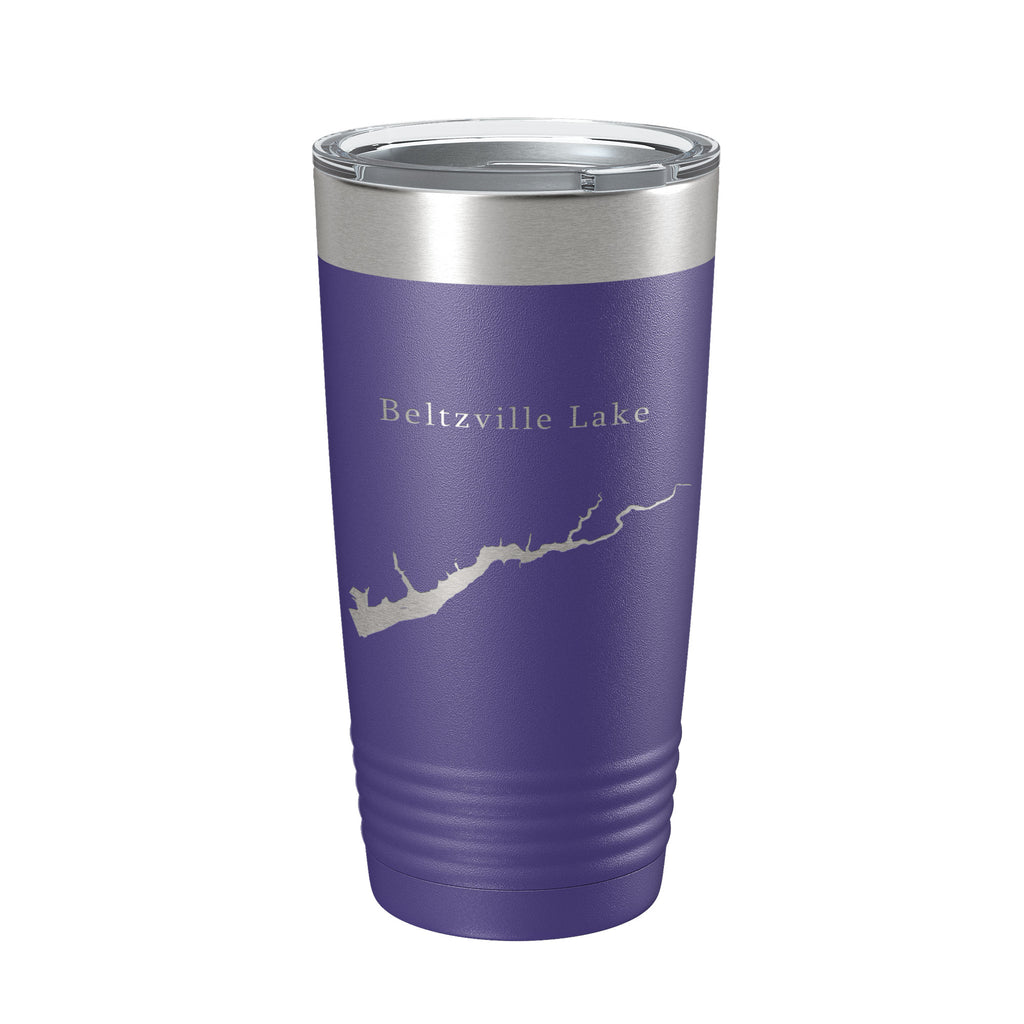 Beltzville Lake Map Tumbler Travel Mug Insulated Laser Engraved Coffee Cup Pennsylvania 20 oz