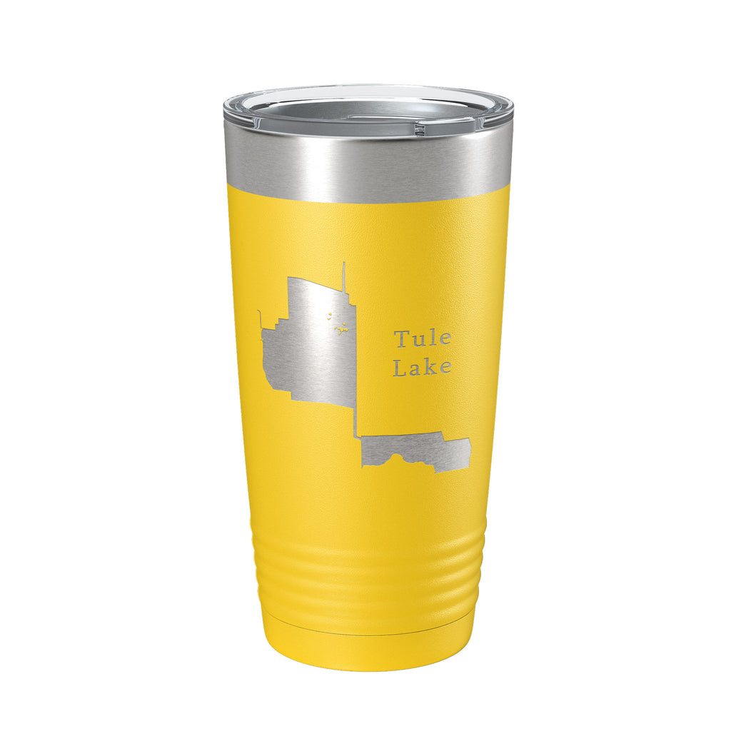 Tule Lake Map Tumbler Travel Mug Insulated Laser Engraved Coffee Cup California 20 oz