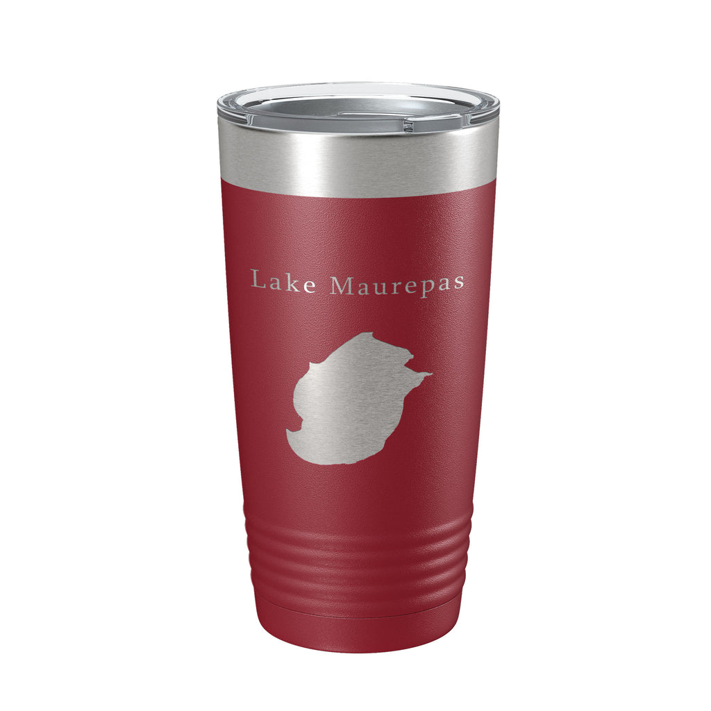 Lake Maurepas Map Tumbler Travel Mug Insulated Laser Engraved Coffee Cup Louisiana 20 oz