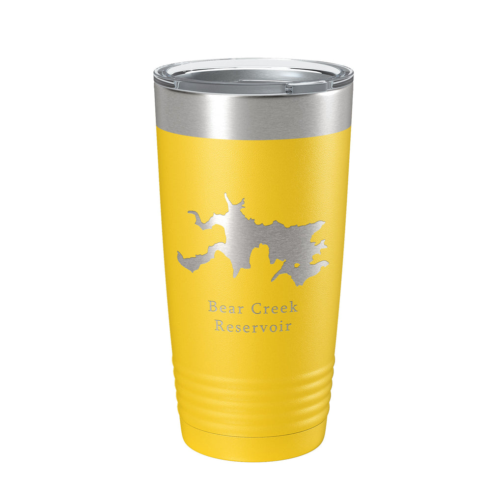 Bear Creek Reservoir Map Tumbler Travel Mug Insulated Laser Engraved Coffee Cup Lake Athens Jefferson Georgia 20 oz