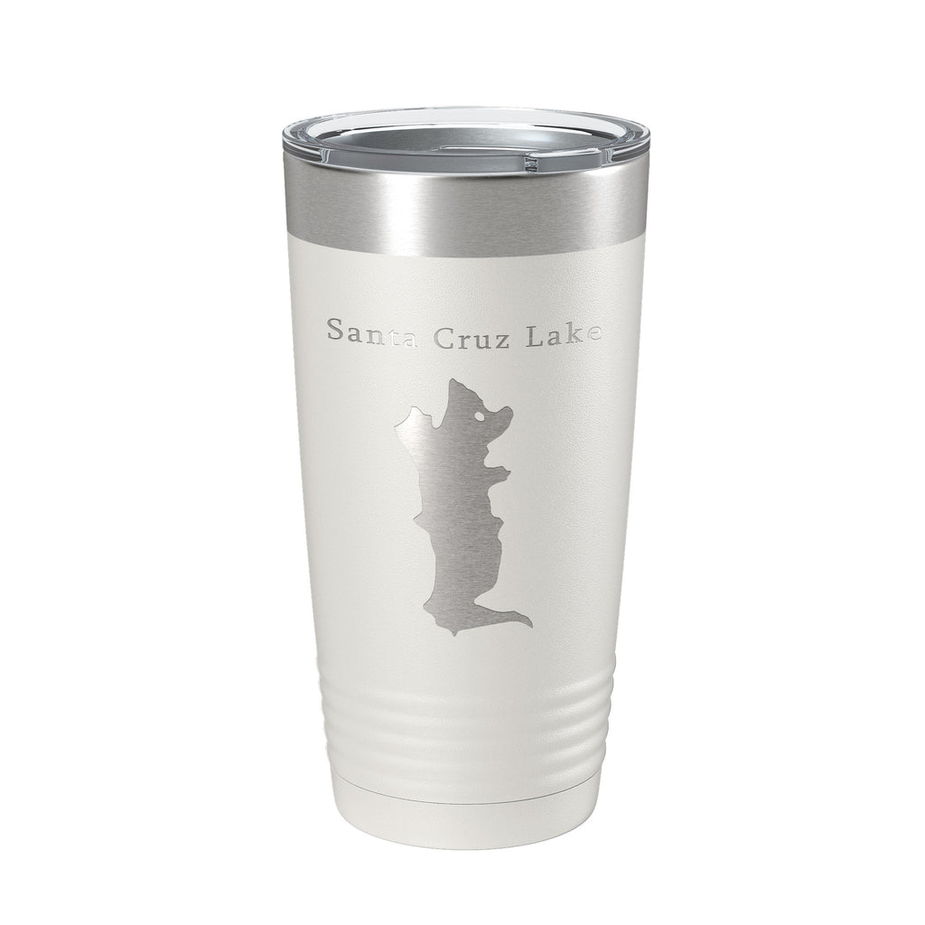 Santa Cruz Lake Map Tumbler Travel Mug Insulated Laser Engraved Coffee Cup New Mexico 20 oz