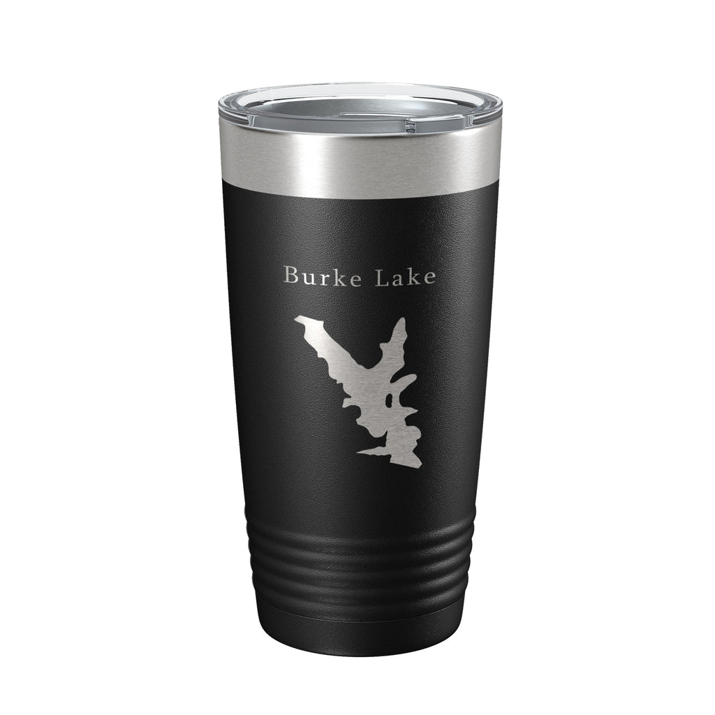 Burke Lake Map Tumbler Travel Mug Insulated Laser Engraved Coffee Cup Virginia 20 oz
