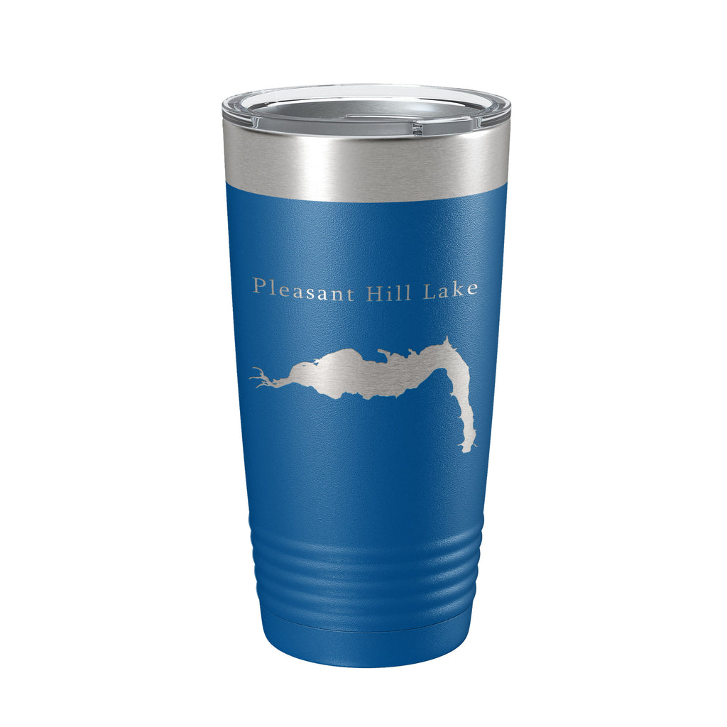 Pleasant Hill Lake Map Tumbler Travel Mug Insulated Laser Engraved Coffee Cup Ohio 20 oz