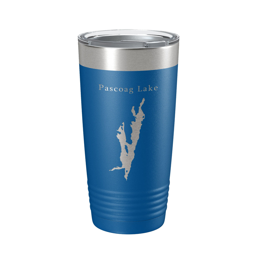 Pascoag Lake Map Tumbler Travel Mug Insulated Laser Engraved Coffee Cup Rhode Island 20 oz