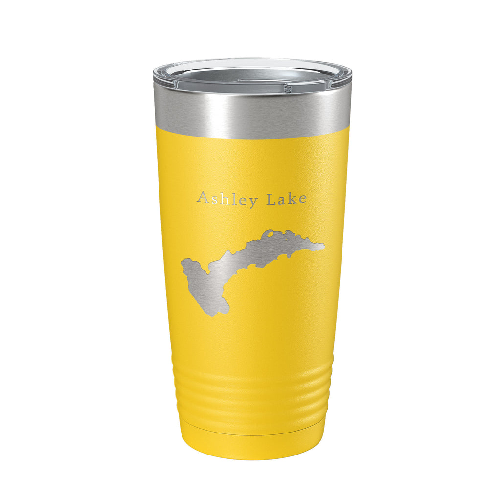 Ashley Lake Map Tumbler Travel Mug Insulated Laser Engraved Coffee Cup Montana 20 oz