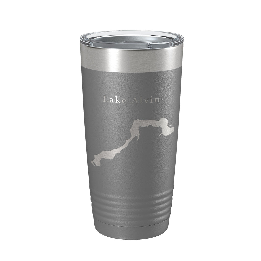 Lake Alvin Map Tumbler Travel Mug Insulated Laser Engraved Coffee Cup South Dakota 20 oz