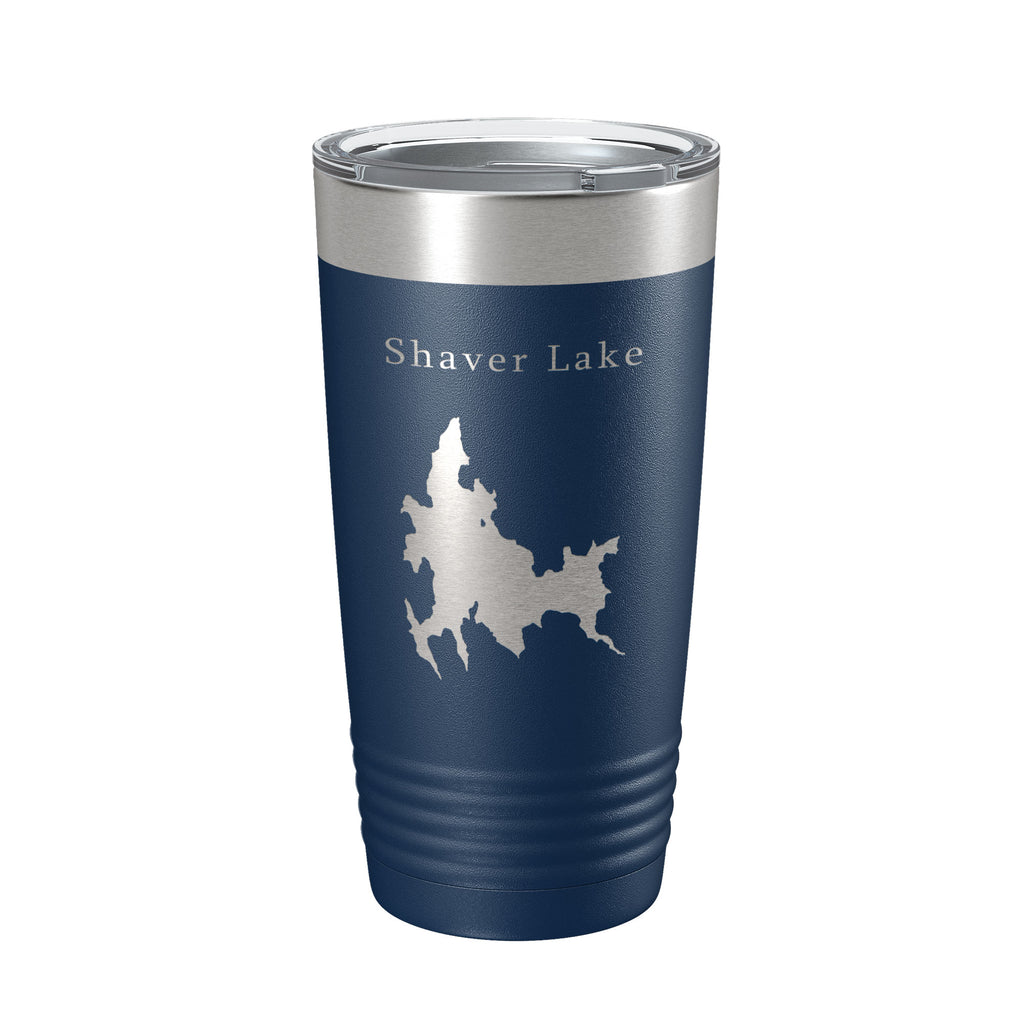 Shaver Lake Map Tumbler Travel Mug Insulated Laser Engraved Coffee Cup California 20 oz