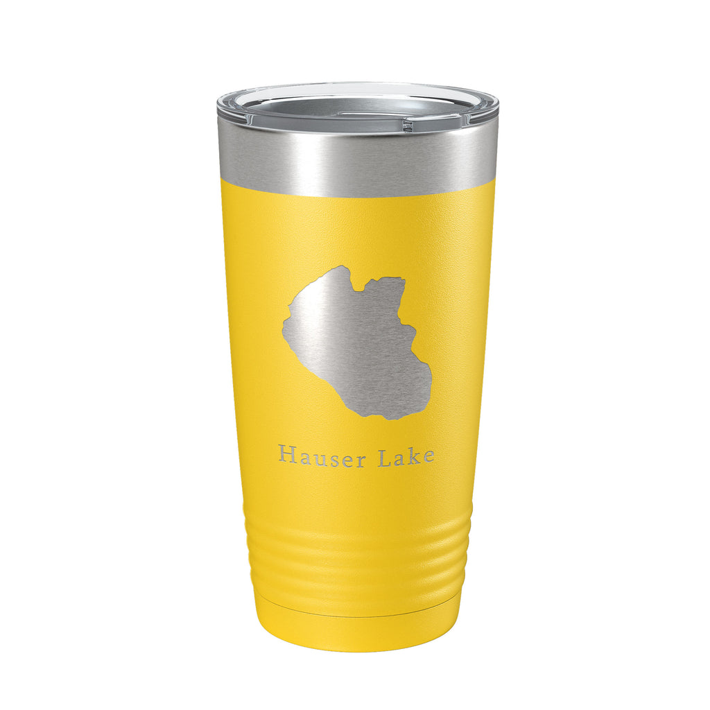 Hauser Lake Map Tumbler Travel Mug Insulated Laser Engraved Coffee Cup Idaho 20 oz