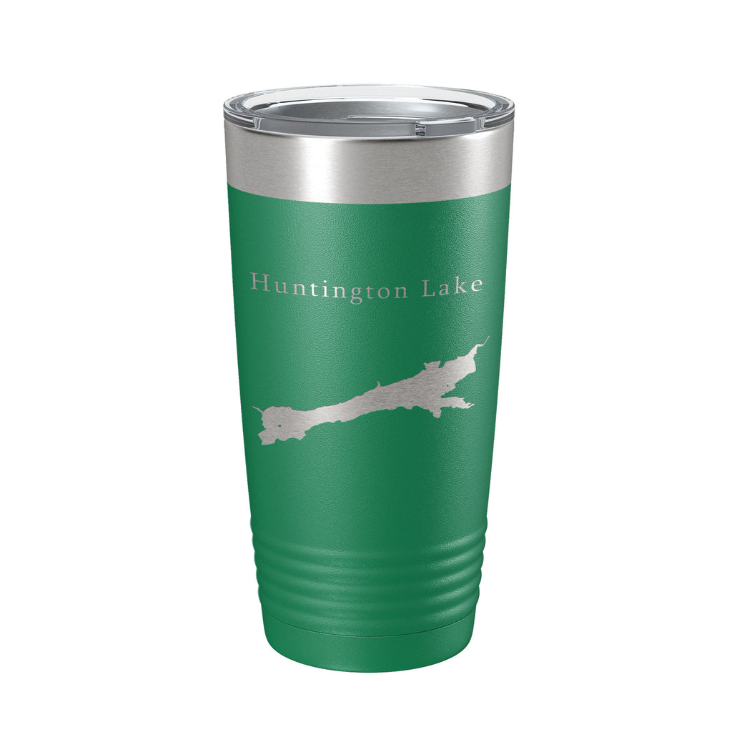Huntington Lake Map Tumbler Travel Mug Insulated Laser Engraved Coffee Cup California 20 oz